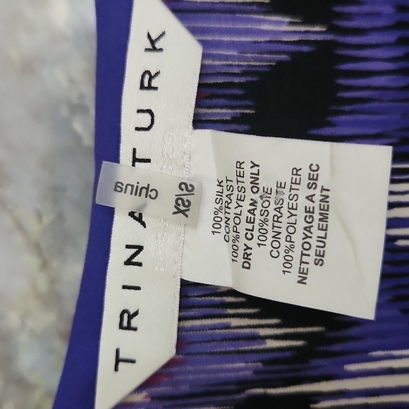 Trina Turk Theodore Dress 100%Silk Size XS Small Elegant Glam Coastal Bohemian - Picture 9 of 12